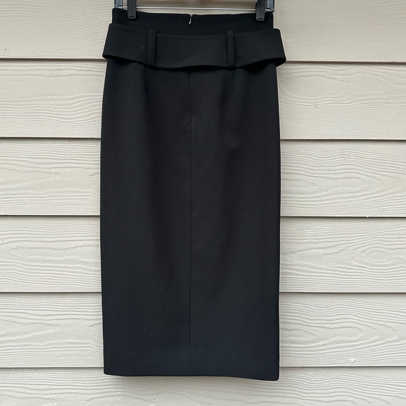 Intermix Exclusive Women’s Black Button Midi Pencil Skirt - Picture 4 of 8